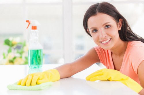 Commercial cleaning team maintaining an office space in Ilford