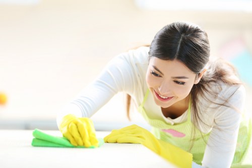 Accessible Ilford carpet cleaning information on a digital screen