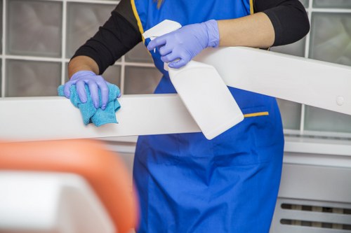 Local cleaner working in a terraced house in Ilford